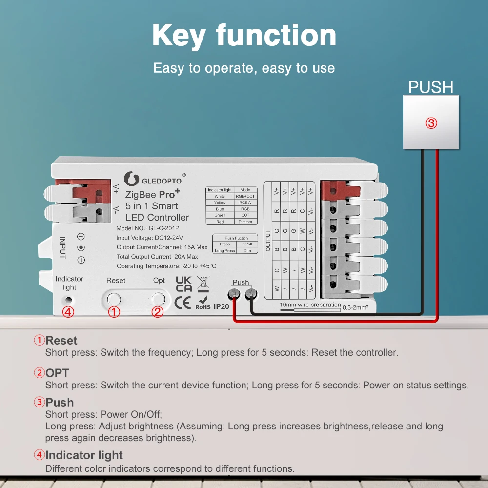 GLEDOPTO-LED Controlador de Lu - Zigbee Coordinator Stick avaliação e preço