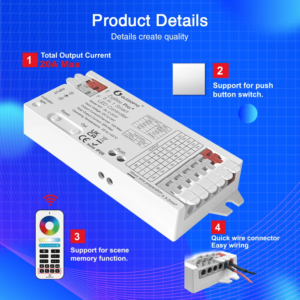 GLEDOPTO-LED Controlador de Lu - Zigbee Coordinator Stick avaliação e preço