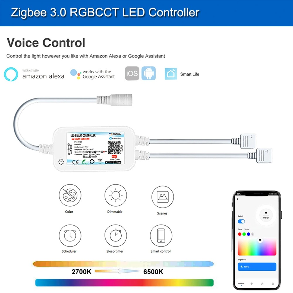 Fita de LED Tuya Zigbee DC24V  - Zigbee Coordinator Stick avaliação e preço